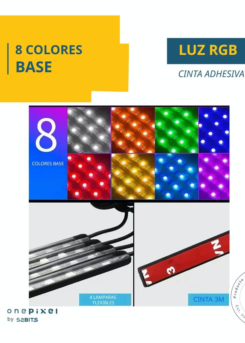 Luces LED de Atmósfera (Pack x4): Dale un Look de Alta Gama a tu Interior — 🎁 30% DCTO